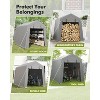 Outdoor Storage Shelter Shed, Heavy Duty Motorcycle Storage Sheds, Portable Tarp Shed with Roll-Up Door, Golf Cart Garage, Waterproof, Gray - 4 of 4