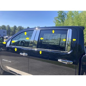 QAA Stainless Steel Window Trim 20Pc Fits 2020-2024 Chevy Silverado 2500/3500 HD WP60184 QAA - 1 of 3