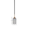Toltec Lighting Paramount 1 - Light Pendant in  Matte Black/Brass with 4" Gray Matrix Shade - 2 of 2