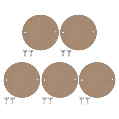 Unique Bargains Wooden Pottery Bat with 1.2" Long Pin 304 Stainless Steel Screws 12" 5 Pcs
