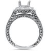 Pompeii3 1/2ct Diamond Vintage Style Engagement Ring Setting Set - 3 of 4