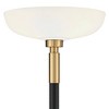 Possini Euro Design Modern Torchiere Floor Lamp Light Blaster LED 72.25" Tall Antique Brass and Matte Black Opal Glass for Living Room Bedroom - 3 of 4