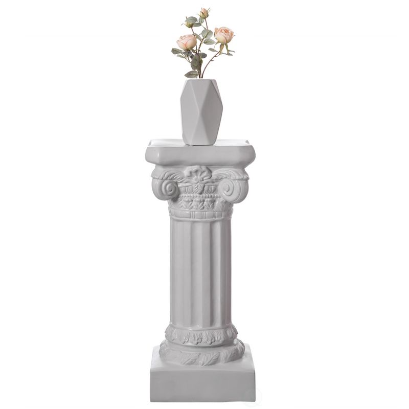 Uniquewise Fiberglass White Plinth Roman Column Ionic Piller Pedestal Vase Stand for Wedding or Party, Living Room Decor - Photography Props, 4 of 9