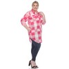 Plus Size Plaid Tunic Shirt - White Mark - 3 of 4
