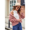BLUEMING Womens Cropped Corduroy Shackets Long Sleeve Button Down Jackets Tops Fashion Fall Lightweight Shirts - 3 of 4