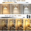 VYNXARIA Arc Floor Lamp for Living Room with 3 Color Temperatures,Farmhouse Floor Lamps with Remote,Dimmable Bulb,Adjustable Tall Lamp,Brown+Black - 4 of 4