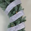 Northlight White And Silver Glitter Swirl Christmas Wired Craft Ribbon 2.5  X 16 Yards : Target