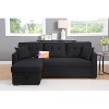 TIRAMISUBEST L-Shape Convertible Sectional Sofa Bed with Pull Out and Chaise Storage, 82" Reversible 3-Seat Couch for Living Room & Small Spaces - 3 of 4