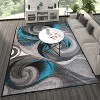 Masada Rugs Modern Woven Area Rug with Hand Carved Wave Design - Design D410 - 2 of 4