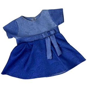 Doll Clothes Superstore Blue Sparkle Dress Fits 14-16 Inch Baby Dolls - 1 of 4