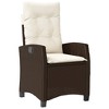vidaXL 7 Piece Patio Dining Set with Cushions Brown Poly Rattan - 31.5" x 31.5" x 29.1" Without footrest 4 Items - 3 of 4