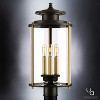 Urban Ambiance Luxury Rustic Outdoor Post/Pier Light,  22.63"H x 9.88"W,  Olde Bronze Finish, UHP1122 - 3 of 4