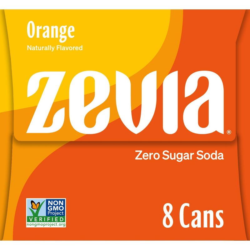 Zevia Orange Zero Calorie Soda - 8pk/12 fl oz Cans, 4 of 5