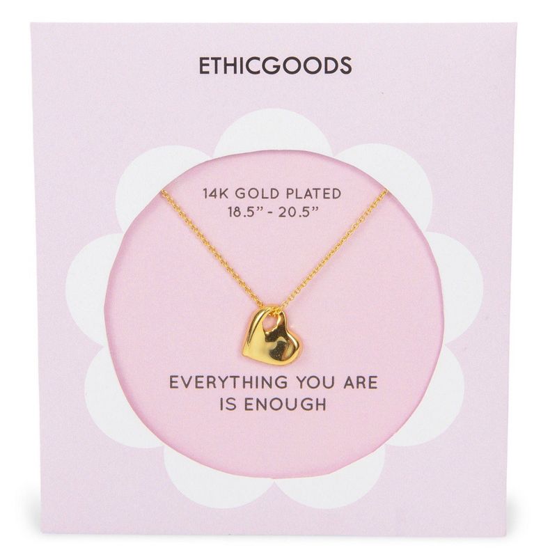 Gold Plated Heart Pendant Necklace | ETHICGOODS, 2 of 3