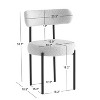 Nordlys Set of 2 Metal and Velvet Dining Chairs Modern Design Style Upholstery Dining Room - 4 of 4