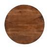 The Urban Port 30" Handcrafted Round Mango Wood Dinette Artisanal Twisted Pedestal Base Dining Table Walnut Brown - 4 of 4