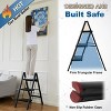 Itopfox 3 Step Folding Ladder, Sturdy 330 Lbs Capacity, Anti-Slip Wide Pedals, Multi-Use Kitchen Step Stool for Home Compact & Portable Design, Black - 2 of 4