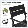 Crestlive Products Outdoor Modern Dining Chairs Aluminum Stackable Set of 2 - 4 of 4