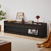 VYNXARIA Modern TV Stand,4 Drawer Design with Tempered Glass,Versatile for Any Decor Style,Black - 3 of 4