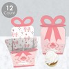 Big Dot of Happiness Tutu Cute Ballerina - Square Favor Gift Boxes - Ballet Birthday Party or Baby Shower Bow Boxes - Set of 12 - 3 of 4