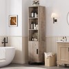 Tall Bathroom Cabinet, 70" Narrow Storage Cabinet with Door and Adjustable Shelf - 2 of 4