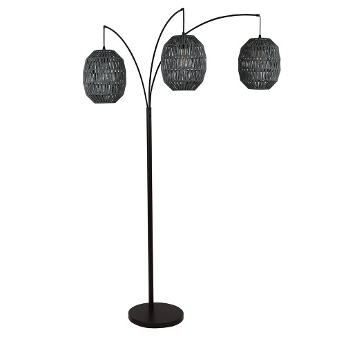 75 3 Light Laurette Floor Lamp Black Decor Therapy Target
