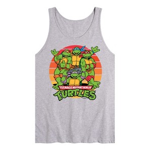 Men's - Teenage Mutant Ninja Turtles - Retro Sunset Circle Graphic Tank Top - 1 of 1