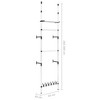vidaXL Telescopic Wardrobe System with Rods and Shelf Aluminum - 4 of 4