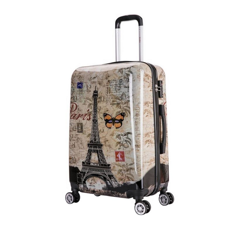 InUSA Lightweight Hardside Medium Checked Spinner Suitcase - Paris, 1 of 9