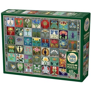 Cobble Hill Art Nouveau Tiles 1000 Piece Puzzle 80256 - 1 of 3