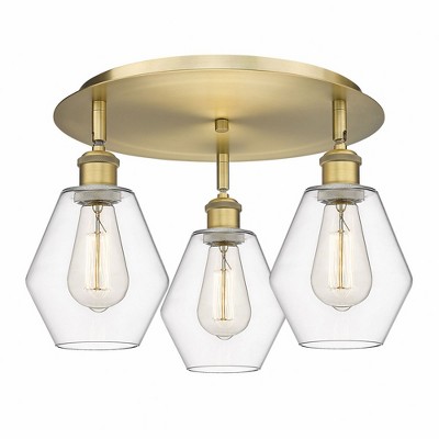 Cindyrella - 3 Light Flush Mount In Industrial Style-10 Inches Tall and 17.75 Inches Wide