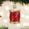 Old World Christmas Glass Blown Ornament for Christmas Tree, Red Spool of Thread - 2 of 4