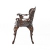 GDFStudio McMillan 42.5" Outdoor Aluminum Bench, Shiny Copper - 4 of 4
