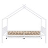 CAVINAS Full-Size Bed Frame with Storage, Full Size Bed Frame Kids, House-Shaped Metal Platform with Twin Size Trundle, Black - 4 of 4
