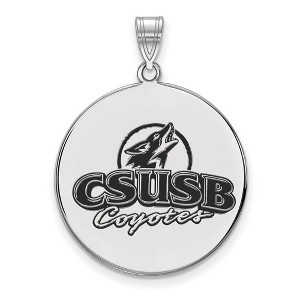Black Bow Jewelry Sterling Silver California State San Bernardino Coyotes NCAA Pendant - 1 of 3