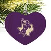 Tarleton State University Primary Logo Heart Love Wood Christmas Tree Holiday Ornament - 2 of 3