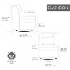 Modern Chenille Upholstered Swivel Accent Chair,25.2" Comfy Armless Lounge Chair with Pillow for Living Room,Bedroom-Baofuwish - 4 of 4