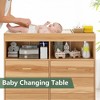 GustoWave Utility Changing Table Dresser with Drawers, LED Light & Metal Feet, Diaper Changing Station Nursery Organizer for Infants - 4 of 4