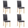 vidaXL Dining Chairs 4 pcs Gray Faux Leather - 2 of 4