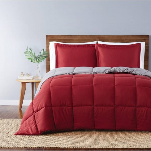 Details about   Ultra-Soft Micromink Sherpa Comforter Bed Set Burgundy Full/Queen 100% Polyester 