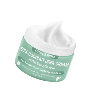 Grocerism 50% Coconut Urea  Cream& 2% Salicylic Acid Cream - Callus & Crack Repair for Feet & Hands - Moisturizing Cream - 1 of 4