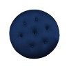 NicBex Modern 24" Round Ottoman Upholstered Footstools with Button Tufted Top for Bedroom and Living Room - 3 of 4