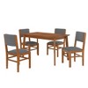 Merax 5-Piece Mid-Century Modern Rectangular Wooden Dining Table Set - 4 of 4
