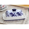 Blue Rose Polish Pottery M074 Manufaktura Butter DIsh - 2 of 3