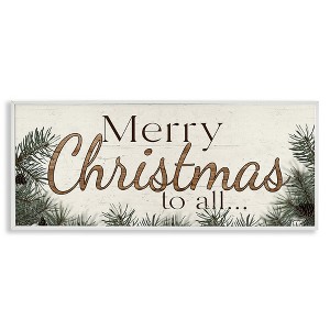 Stupell Industries Woodland Christmas Typography Black Framed Giclee Art - 1 of 4