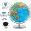 GOTGELIF 13" Large Spin World Globe with Stainless Stand for Kids Learning - 4 of 4