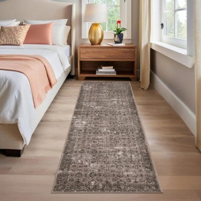 Machine Washable Non-Slip Rubberback Runner Modern Abstract Geometric Print Carpet Traditional Area Rug for Hallway,Bedroom,Living Room