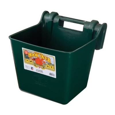 Little Giant HF15GREEN Heavy Duty 15 Quart Mountable Plastic Hook Over Feeder, Green