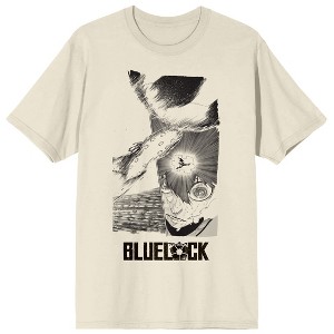 Blue Lock Manga Isagi Vision Crew Neck Short Sleeve Natural Men's T-shirt - 1 of 3