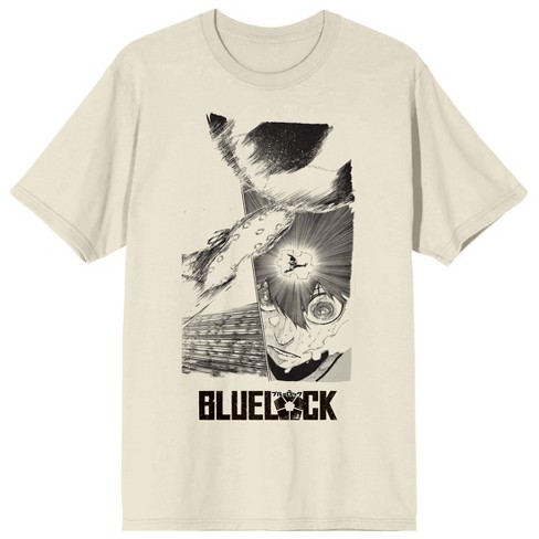 Blue Lock Manga Isagi Vision Crew Neck Short Sleeve Natural Men’s T-shirt - image 1 of 3